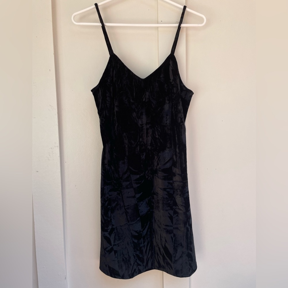 Vintage Crushed Velvet Tank Dress Y2K Goth Witch